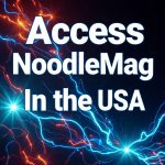 Access NoodleMag in the USA text on a bold, shocking background
